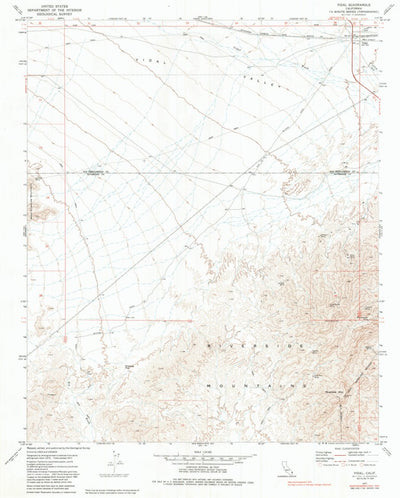 United States Geological Survey Vidal, CA (1971, 24000-Scale) digital map
