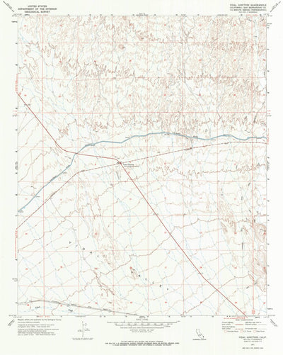 United States Geological Survey Vidal Junction, CA (1971, 24000-Scale) digital map