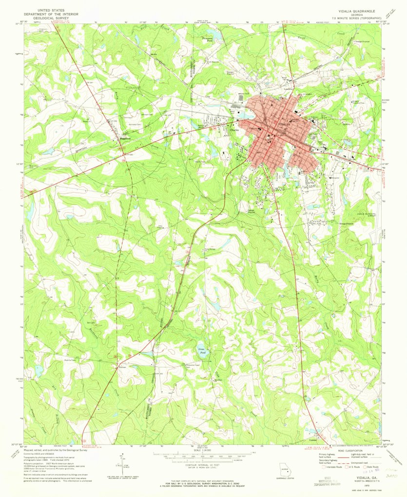 Vidalia, GA (1970, 24000-Scale) Map by United States Geological Survey ...