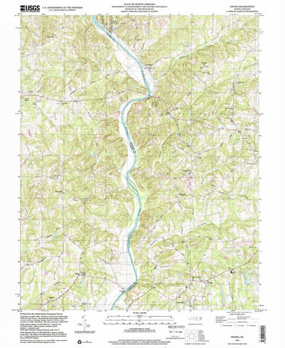 United States Geological Survey Vienna, NC (1997, 24000-Scale) digital map