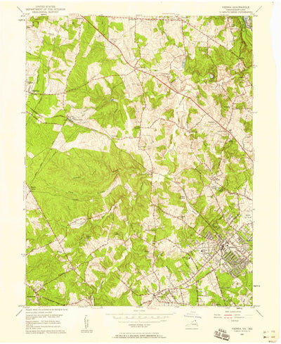 United States Geological Survey Vienna, VA-MD (1957, 24000-Scale) digital map