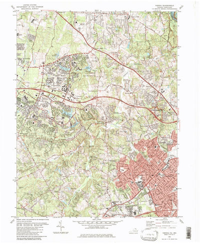 United States Geological Survey Vienna, VA-MD (1982, 24000-Scale) digital map