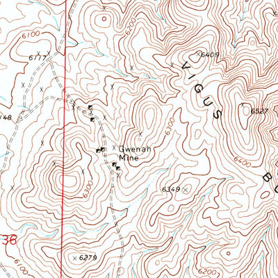 United States Geological Survey Vigus Butte, NV (1969, 24000-Scale) digital map