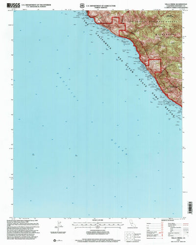 United States Geological Survey Villa Creek, CA (1995, 24000-Scale) digital map
