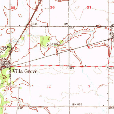 United States Geological Survey Villa Grove, IL (1956, 62500-Scale) digital map
