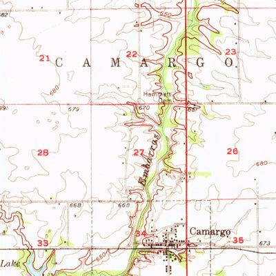 United States Geological Survey Villa Grove, IL (1956, 62500-Scale) digital map