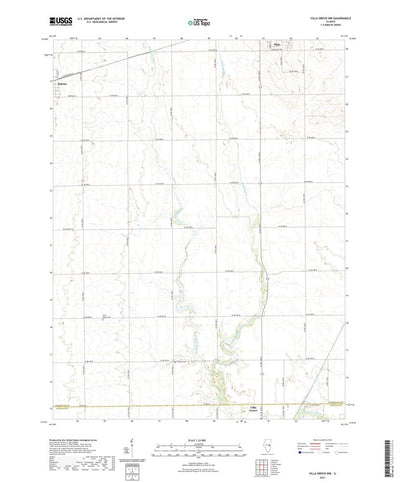United States Geological Survey Villa Grove NW, IL (2021, 24000-Scale) digital map