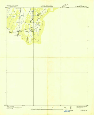United States Geological Survey Villanow, GA (1935, 24000-Scale) digital map