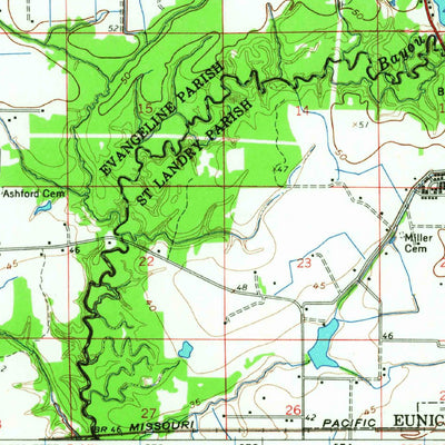 United States Geological Survey Ville Platte, LA (1960, 62500-Scale) digital map