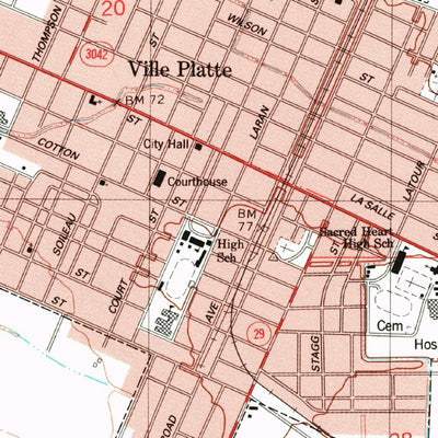 United States Geological Survey Ville Platte, LA (1983, 24000-Scale) digital map