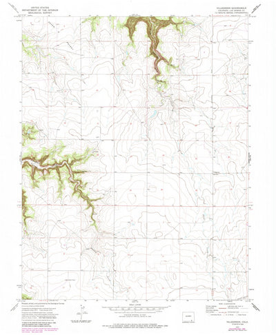 United States Geological Survey Villegreen, CO (1972, 24000-Scale) digital map