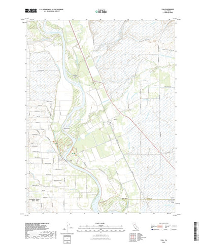 United States Geological Survey Vina, CA (2022, 24000-Scale) digital map