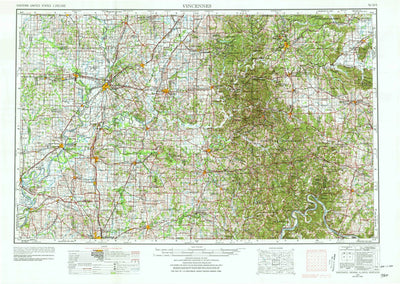 United States Geological Survey Vincennes, IN-IL-KY (1956, 250000-Scale) digital map