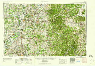 United States Geological Survey Vincennes, IN-IL-KY (1958, 250000-Scale) digital map