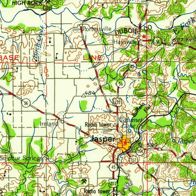 United States Geological Survey Vincennes, IN-IL-KY (1958, 250000-Scale) digital map