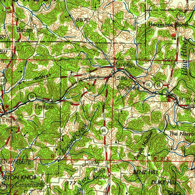 United States Geological Survey Vincennes, IN-IL-KY (1958, 250000-Scale) digital map