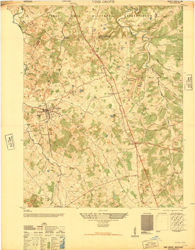 United States Geological Survey Vine Grove, KY (1946, 24000-Scale) digital map