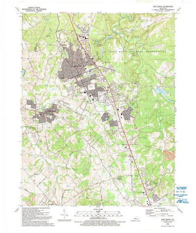 United States Geological Survey Vine Grove, KY (1991, 24000-Scale) digital map