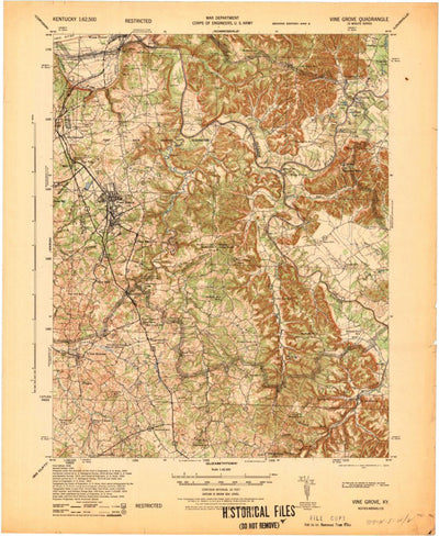 United States Geological Survey Vine Grove, KY-IN (1936, 62500-Scale) digital map