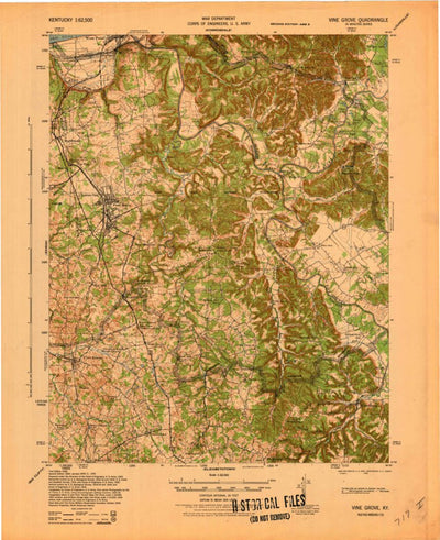 United States Geological Survey Vine Grove, KY-IN (1943, 62500-Scale) digital map