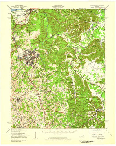 United States Geological Survey Vine Grove, KY-IN (1946, 62500-Scale) digital map