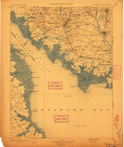 United States Geological Survey Vineland, NJ-DE (1899, 125000-Scale) digital map