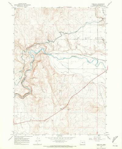 United States Geological Survey Vines Hill, OR (1967, 24000-Scale) digital map