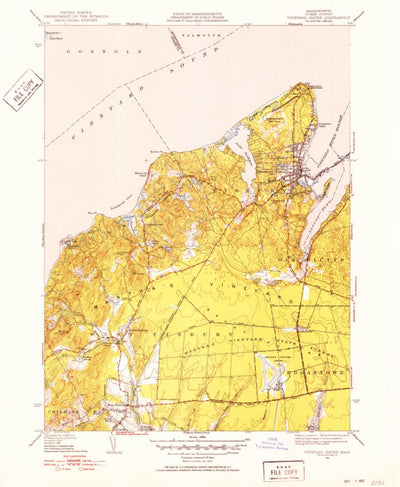 United States Geological Survey Vineyard Haven, MA (1951, 31680-Scale) digital map