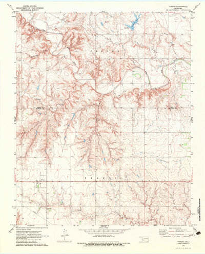 United States Geological Survey Vinson, OK (1971, 24000-Scale) digital map