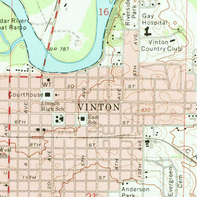 United States Geological Survey Vinton, IA (1971, 24000-Scale) digital map