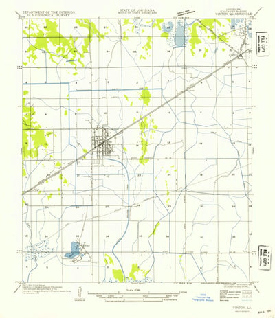 United States Geological Survey Vinton, LA (1954, 31680-Scale) digital map