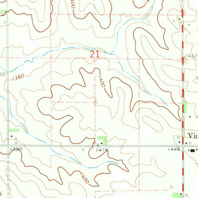 United States Geological Survey Viola Center, IA (1971, 24000-Scale) digital map