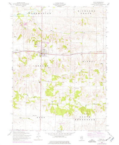 United States Geological Survey Viola, IL (1953, 24000-Scale) digital map