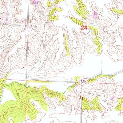 United States Geological Survey Viola, IL (1953, 24000-Scale) digital map