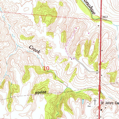 United States Geological Survey Viola, IL (1953, 24000-Scale) digital map