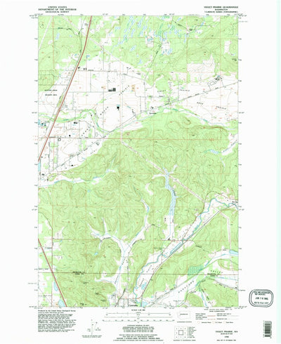 United States Geological Survey Violet Prairie, WA (1990, 24000-Scale) digital map