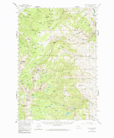 United States Geological Survey Vipond Park, MT (1958, 62500-Scale) digital map