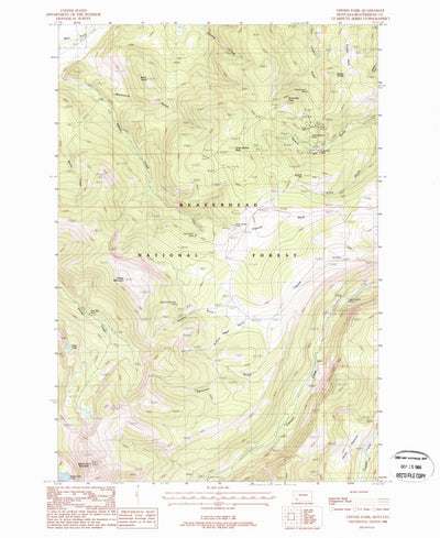United States Geological Survey Vipond Park, MT (1988, 24000-Scale) digital map