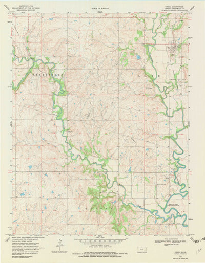 United States Geological Survey Virgil, KS (1969, 24000-Scale) digital map
