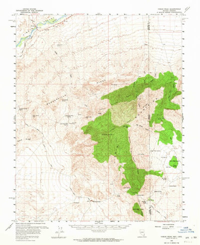 United States Geological Survey Virgin Peak, NV-AZ (1958, 62500-Scale) digital map