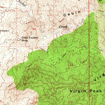 United States Geological Survey Virgin Peak, NV-AZ (1958, 62500-Scale) digital map