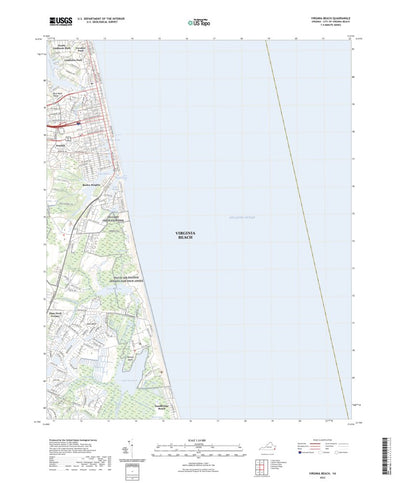United States Geological Survey Virginia Beach, VA (2022, 24000-Scale) digital map
