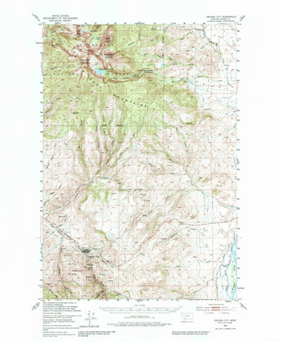 United States Geological Survey Virginia City, MT (1950, 62500-Scale) digital map