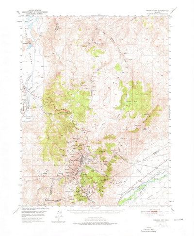 United States Geological Survey Virginia City, NV (1950, 62500-Scale) digital map