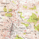United States Geological Survey Virginia City, NV (1950, 62500-Scale) digital map