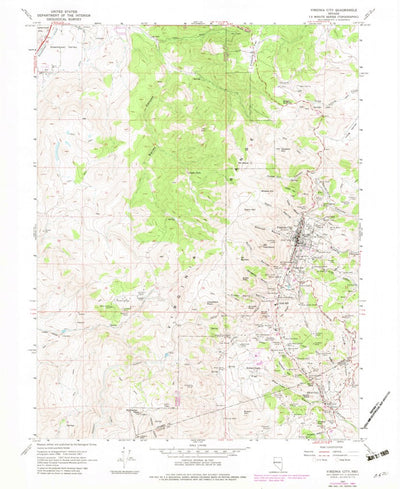 United States Geological Survey Virginia City, NV (1967, 24000-Scale) digital map