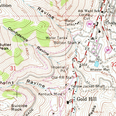 United States Geological Survey Virginia City, NV (1967, 24000-Scale) digital map