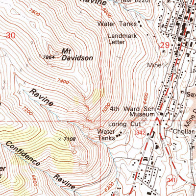 United States Geological Survey Virginia City, NV (1994, 24000-Scale) digital map
