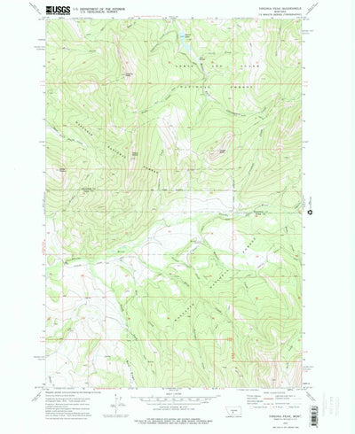 United States Geological Survey Virginia Peak, MT (1972, 24000-Scale) digital map