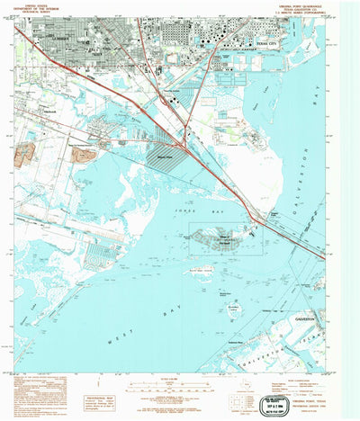 United States Geological Survey Virginia Point, TX (1994, 24000-Scale) digital map